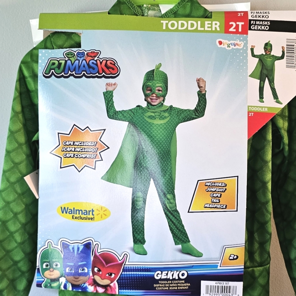 NWT-PJ Masks-Gekko-Toddler Boy-Halloween Costume-Size 2T-Green - Picture 3 of 3